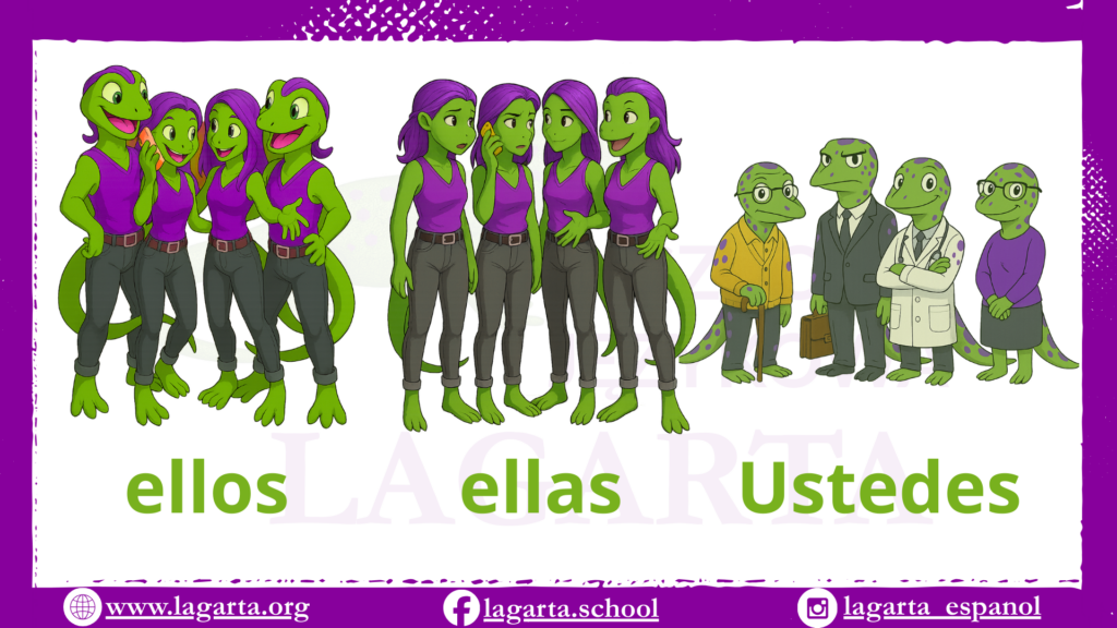 ellos ellas ustedes zaimki osobowe hiszpański
