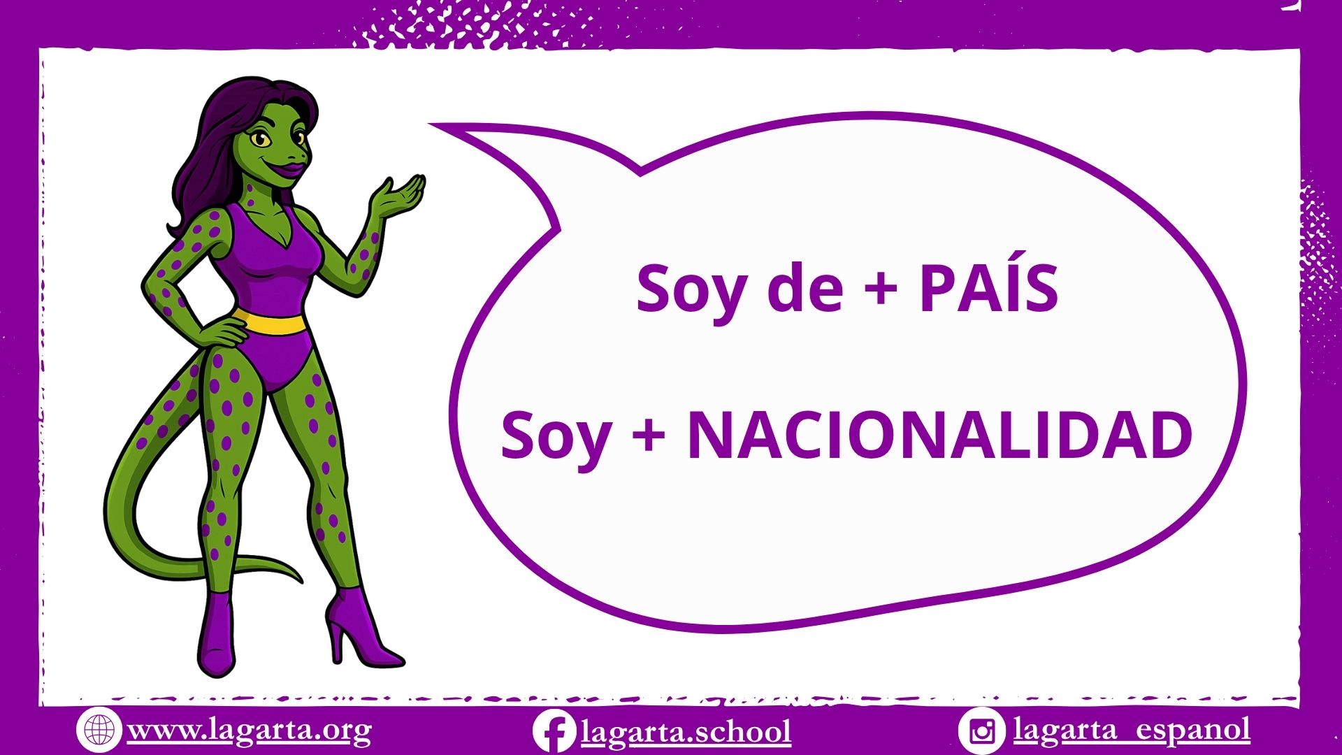 Konstrukcje Soy de + país oraz Soy + nacionalidad