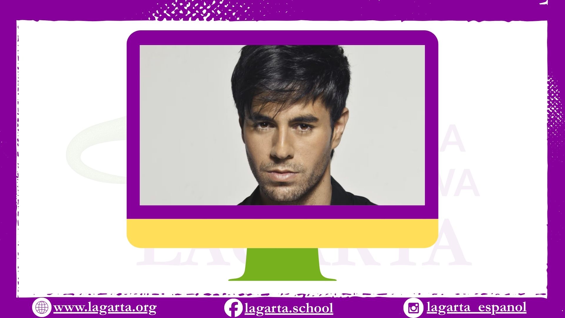 Enrique Iglesias jako ćwiczenie z przedstawiania osoby po hiszpańsku
