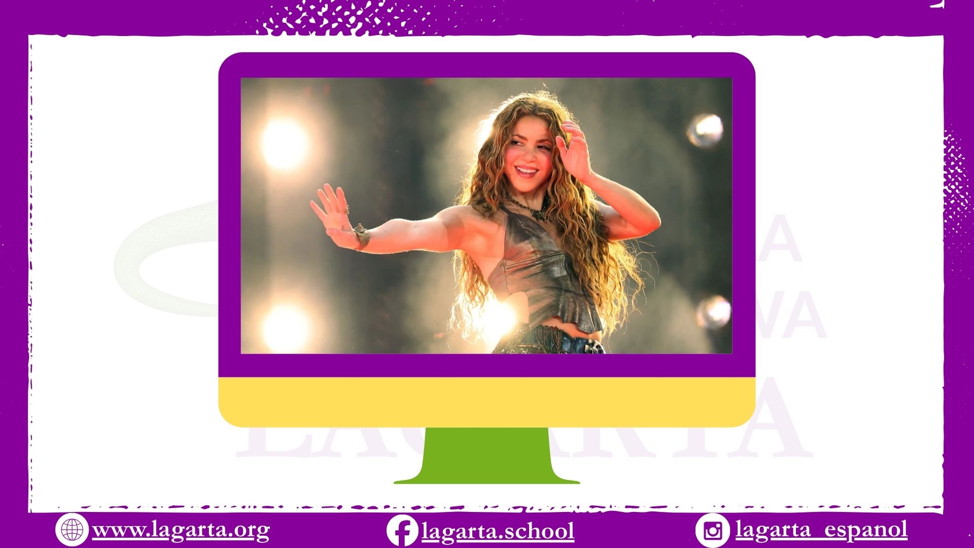 Shakira jako ćwiczenie z przedstawiania osoby po hiszpańsku